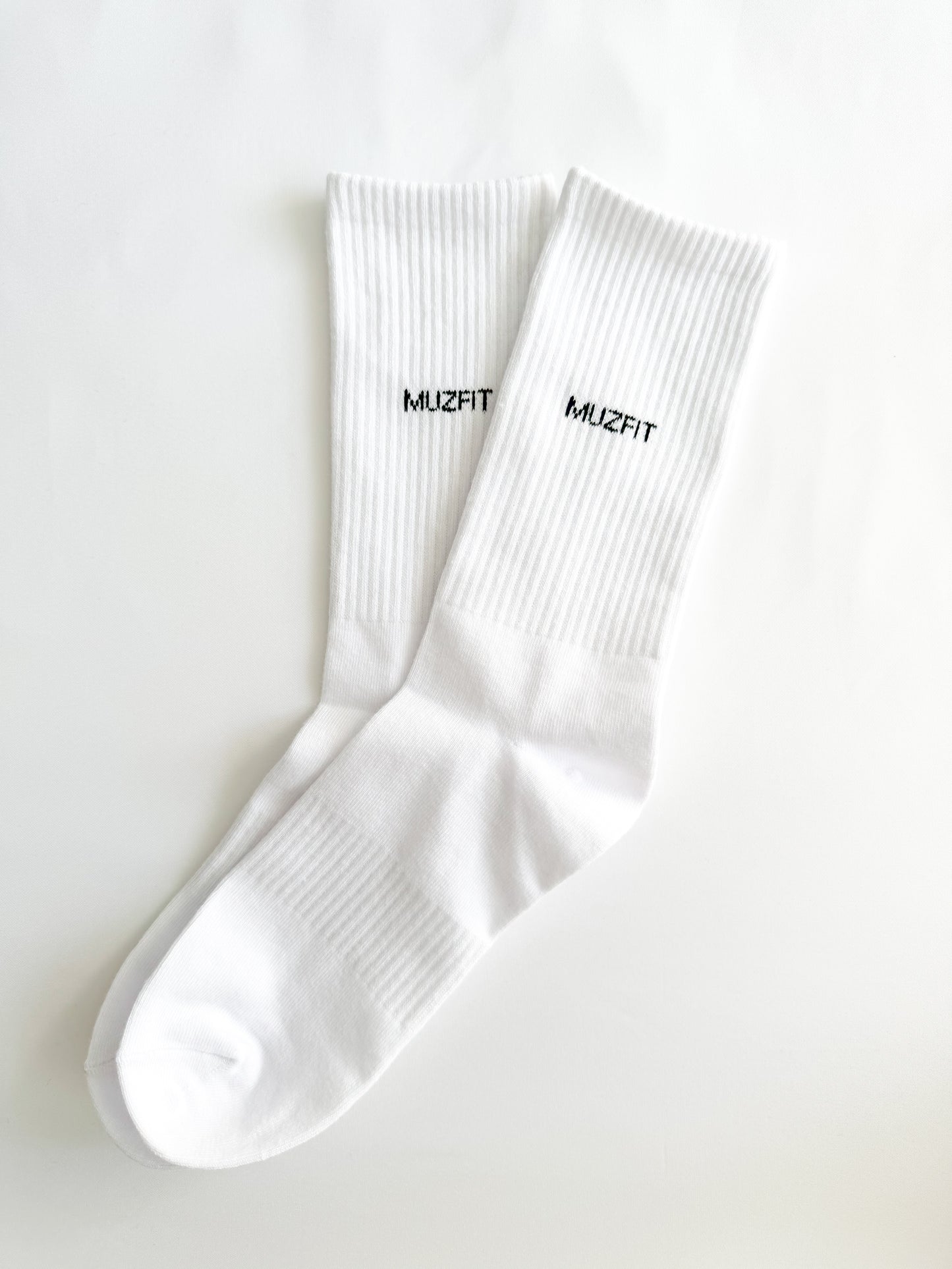 2-PAIR MUZFIT Sportsocks - WHITE