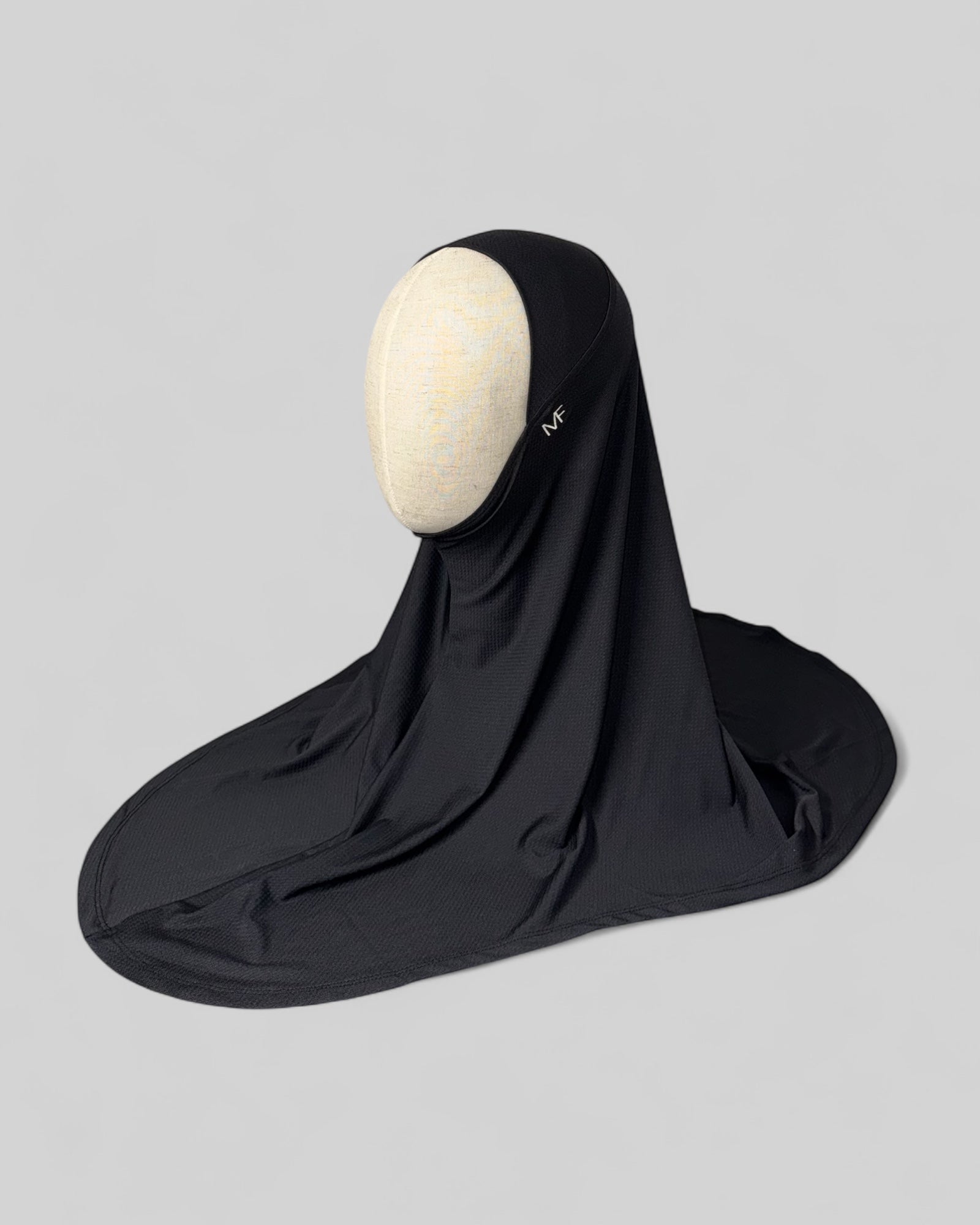 MF Sports Hijab Black – Muzfit Sportswear - Main Image