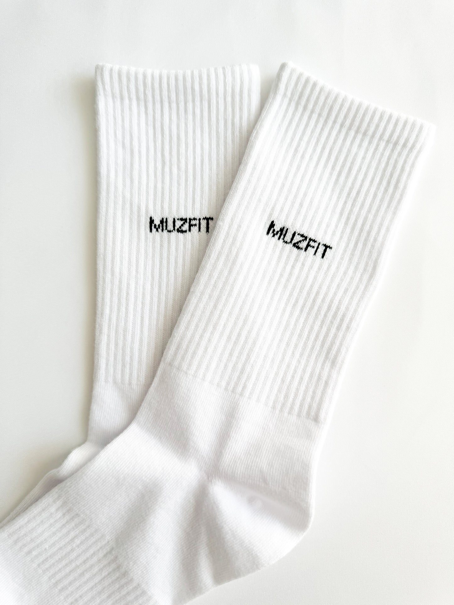 2-PACK MUZFIT Sportsocks - WHITE