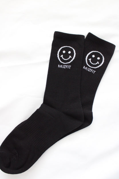 2-PACK Smiley Sportsocks - BLACK