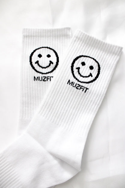 2-PACK Smiley Sportsocks - WHITE